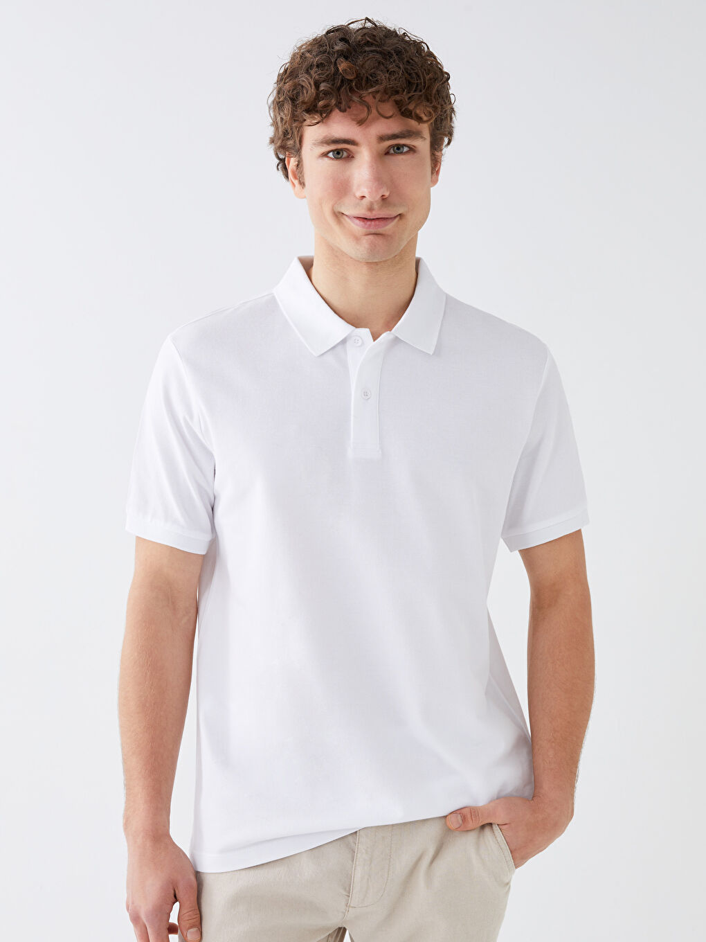 Polo Neck Short Sleeve Jersey Men's T-Shirt-1