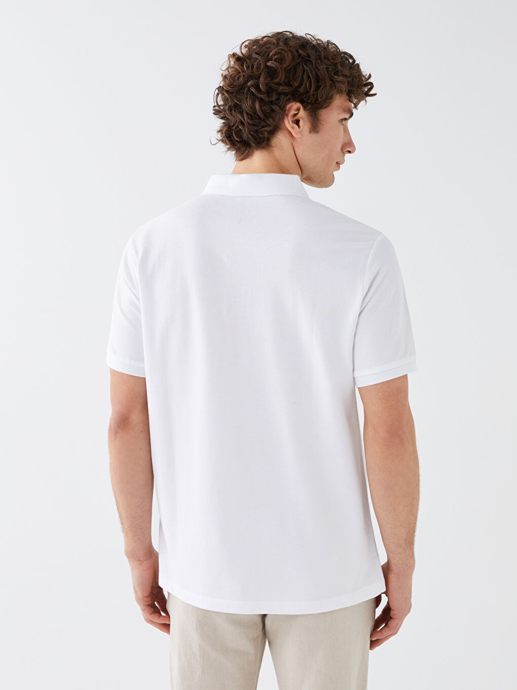 Polo Neck Short Sleeve Jersey Men's T-Shirt-4