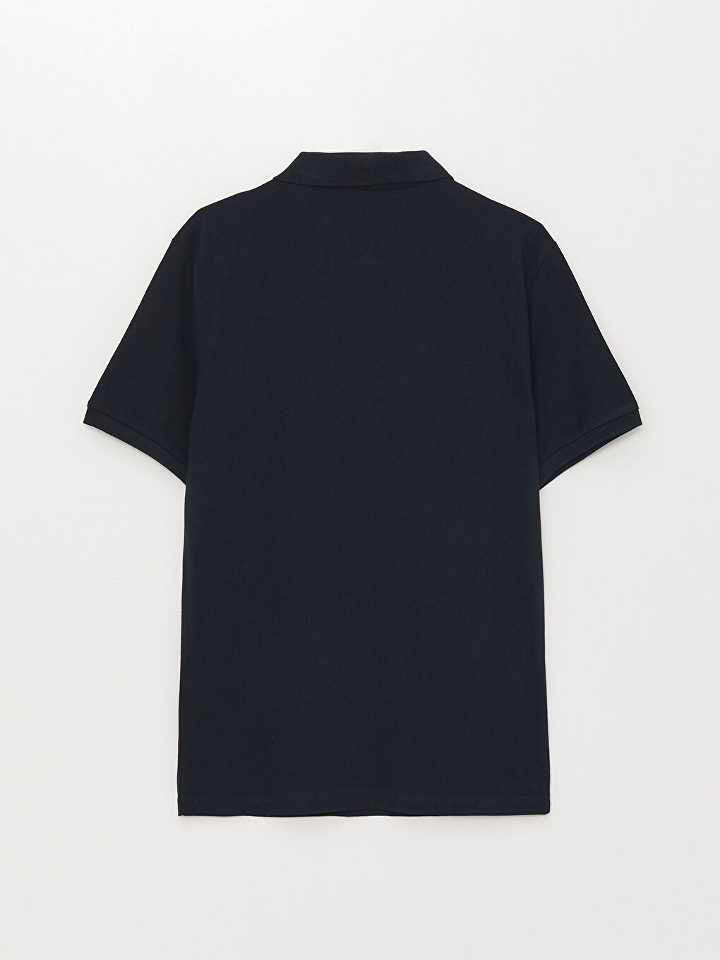 Lacivert Polo Yaka Kısa Kollu Penye Erkek Tişört-6