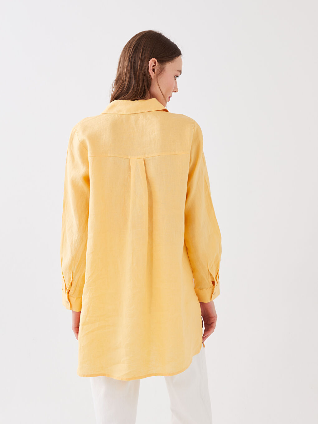 әйелдерге арналған 100% зығыр матадан тігілген жейде туника-4