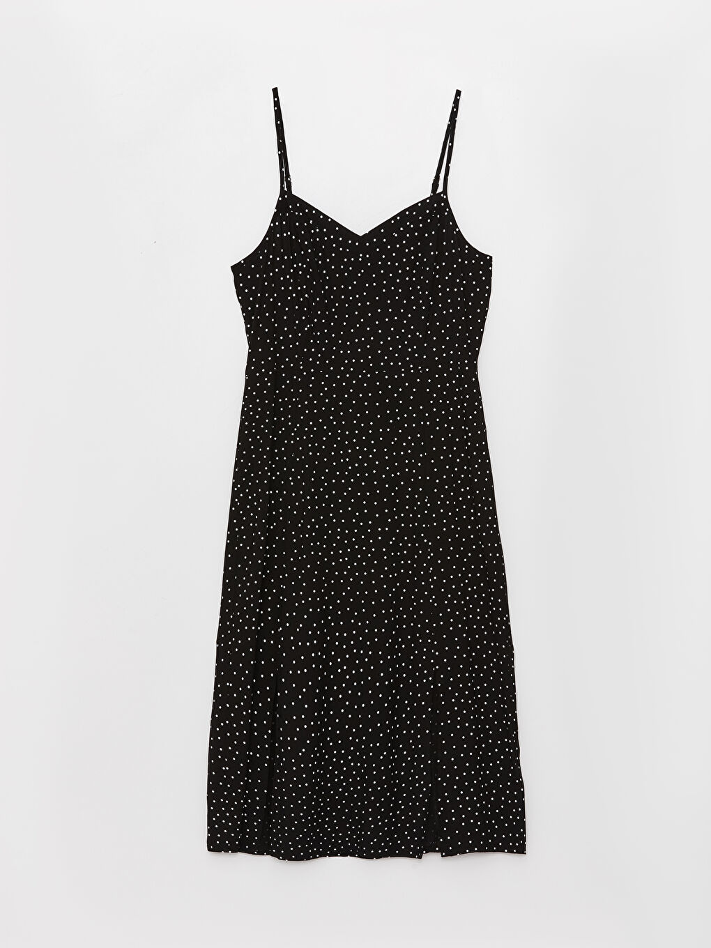 LCW Vision Sweetheart Neck Polka Dot Strappy Women's Dress -S3G426Z8-LQJ