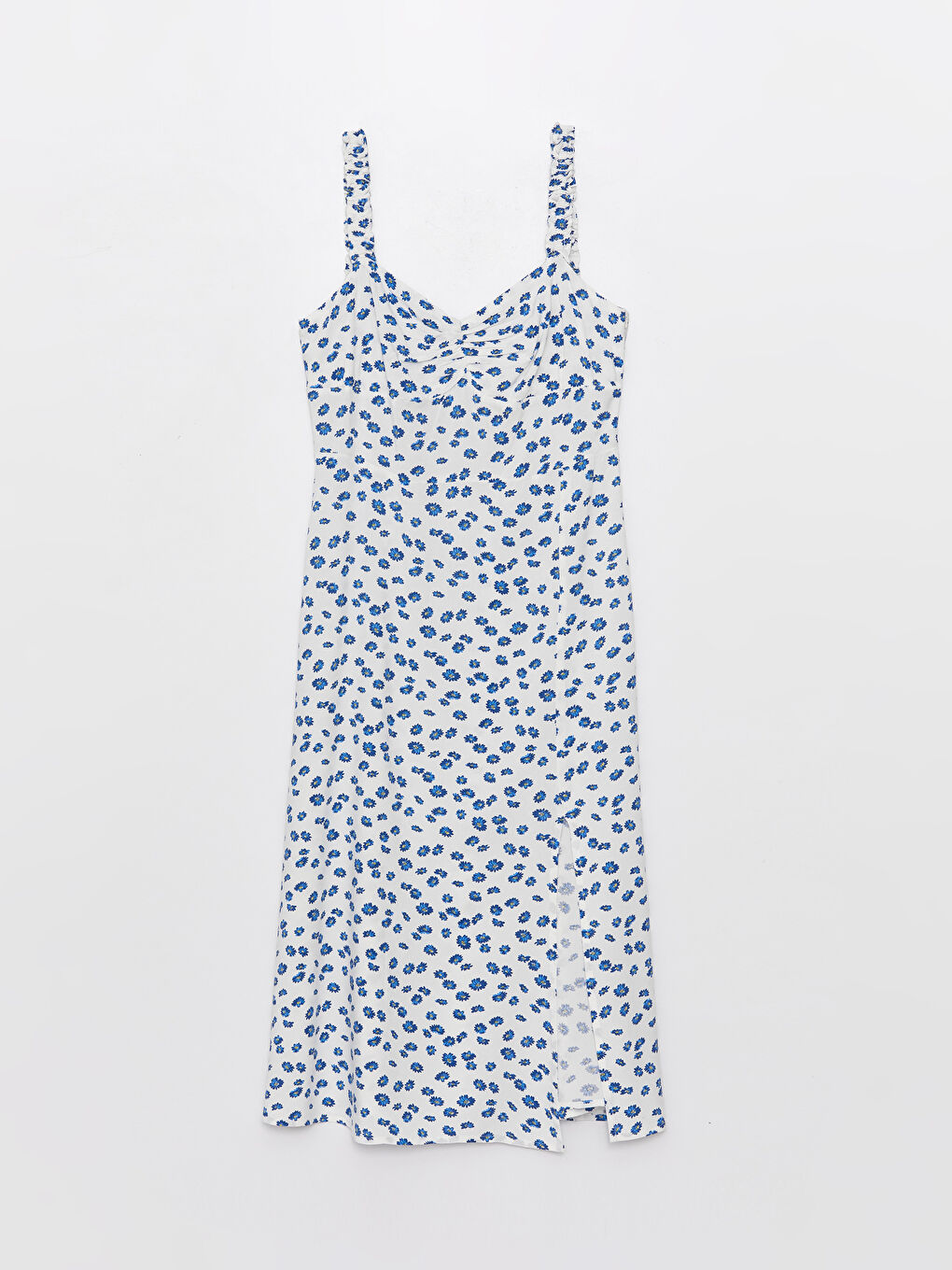 Robe pour Femmes à Bretelles Florale à Encolure Cœur-6