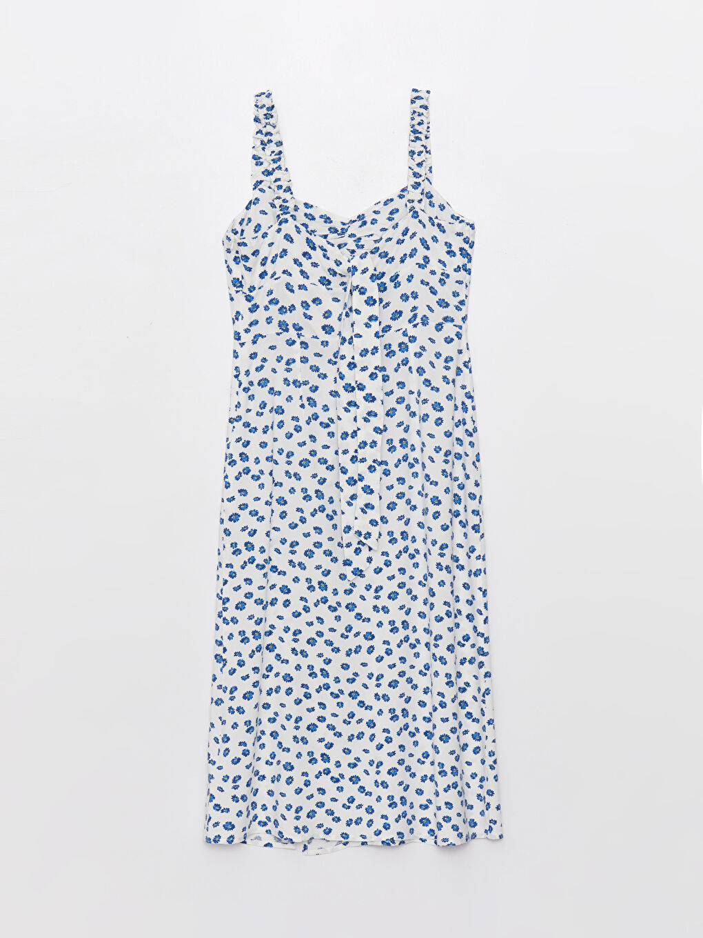 Robe pour Femmes à Bretelles Florale à Encolure Cœur-7