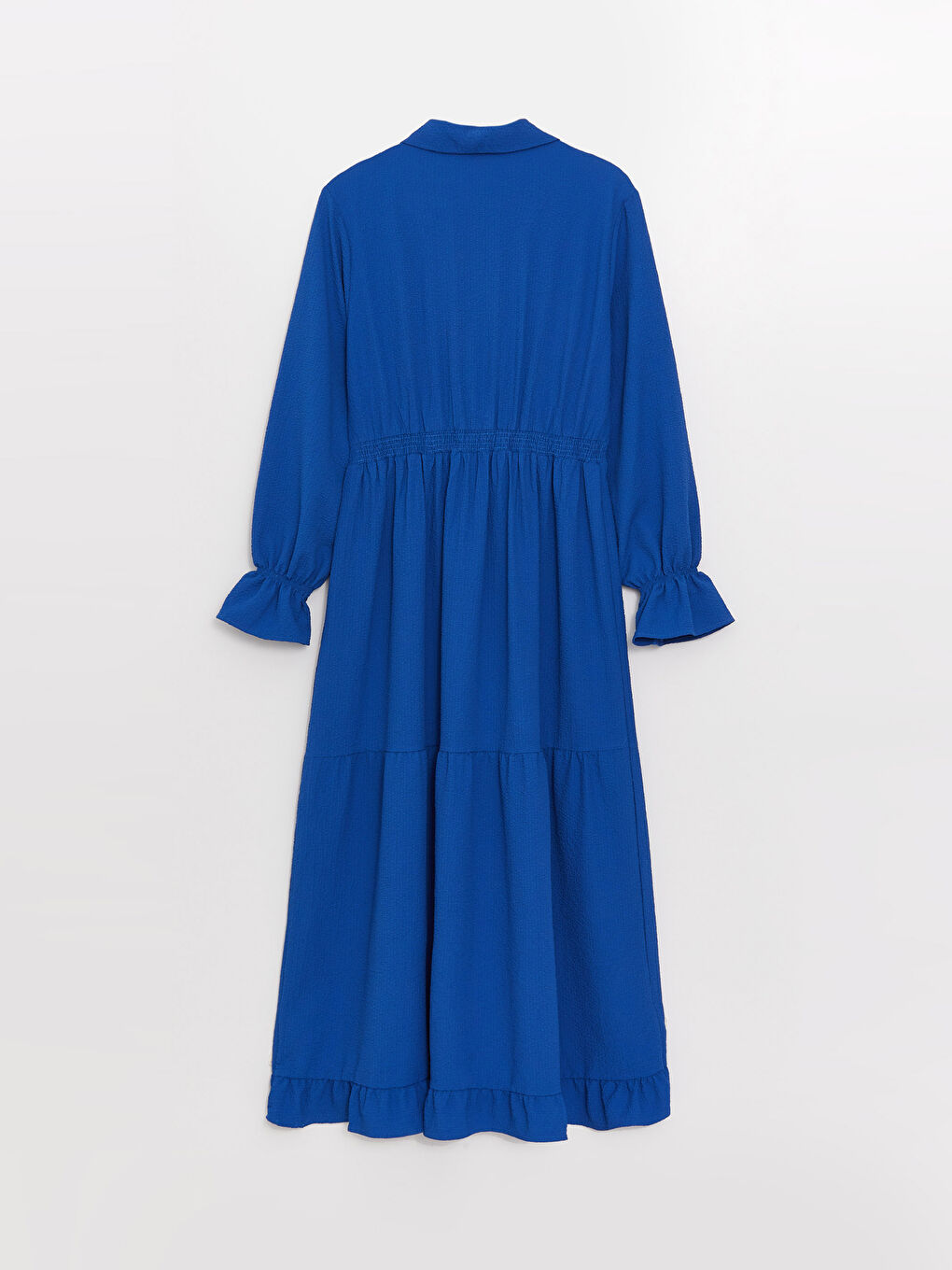 فستان نسائي سادة بأكمام طويلة وقبة قميص-6