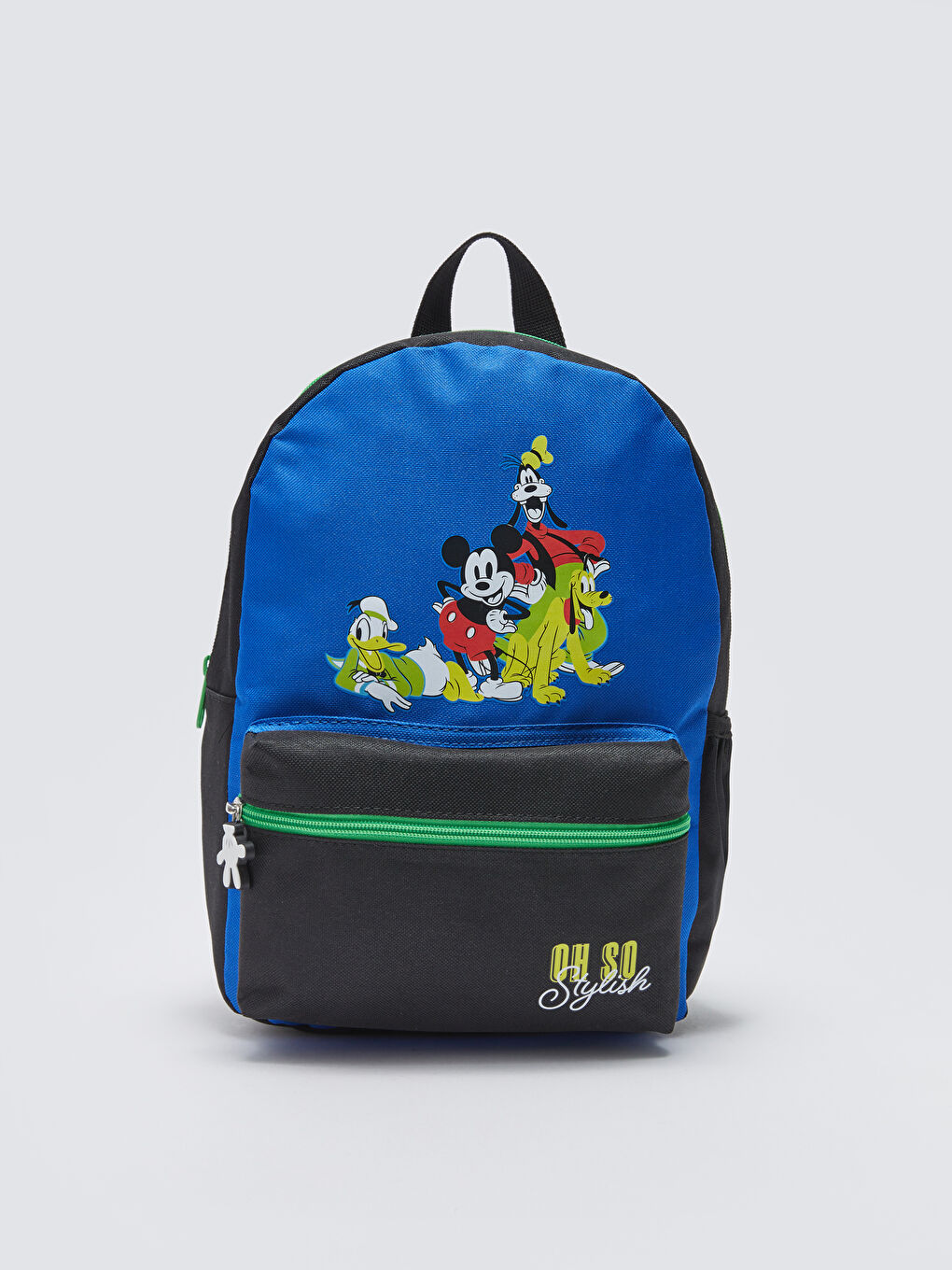 Siyah Mickey Mouse ve Arkadaşları Baskılı Erkek Çocuk Sırt Çantası-2