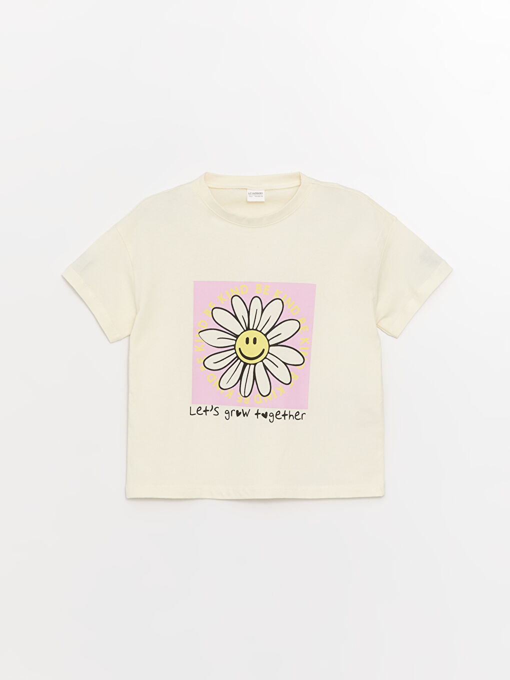 მრგვალი საყელო ნაბეჭდი მოკლე სახელო გოგონებისთვის პიჟამის ნაკრები შორტებით-1