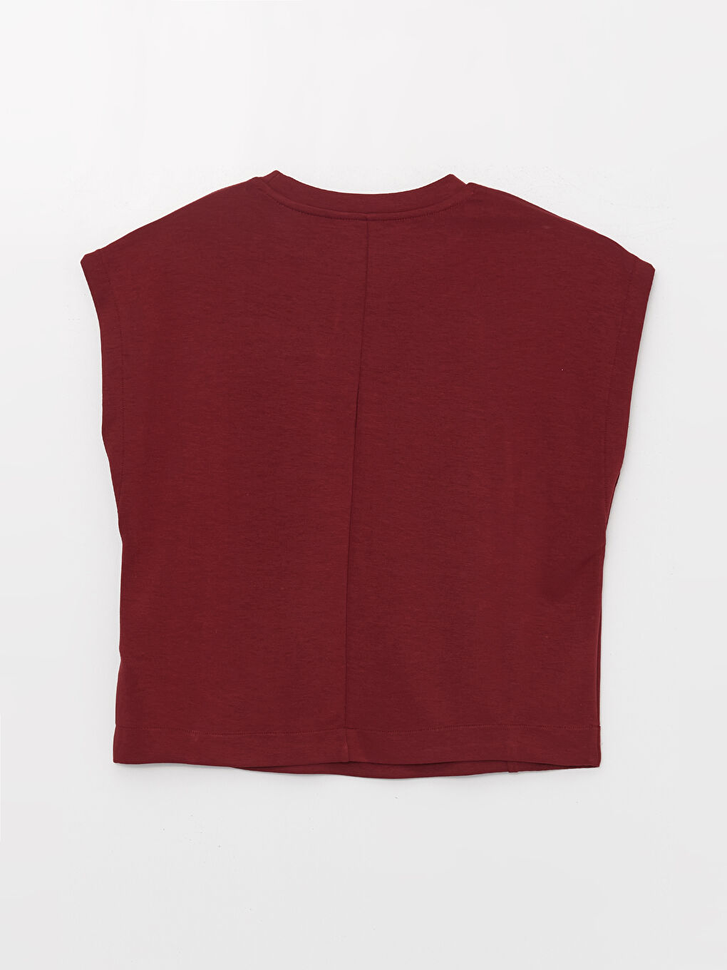 Haut Court Oversize à Manches Courtes Uni pour Femmes Col Rond-6