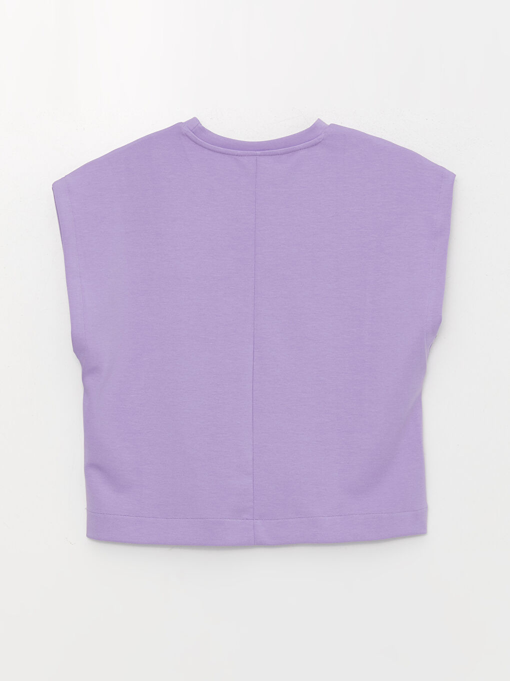 Crew Neck Plain Short Sleeve Oversize Women's Crop Top-6