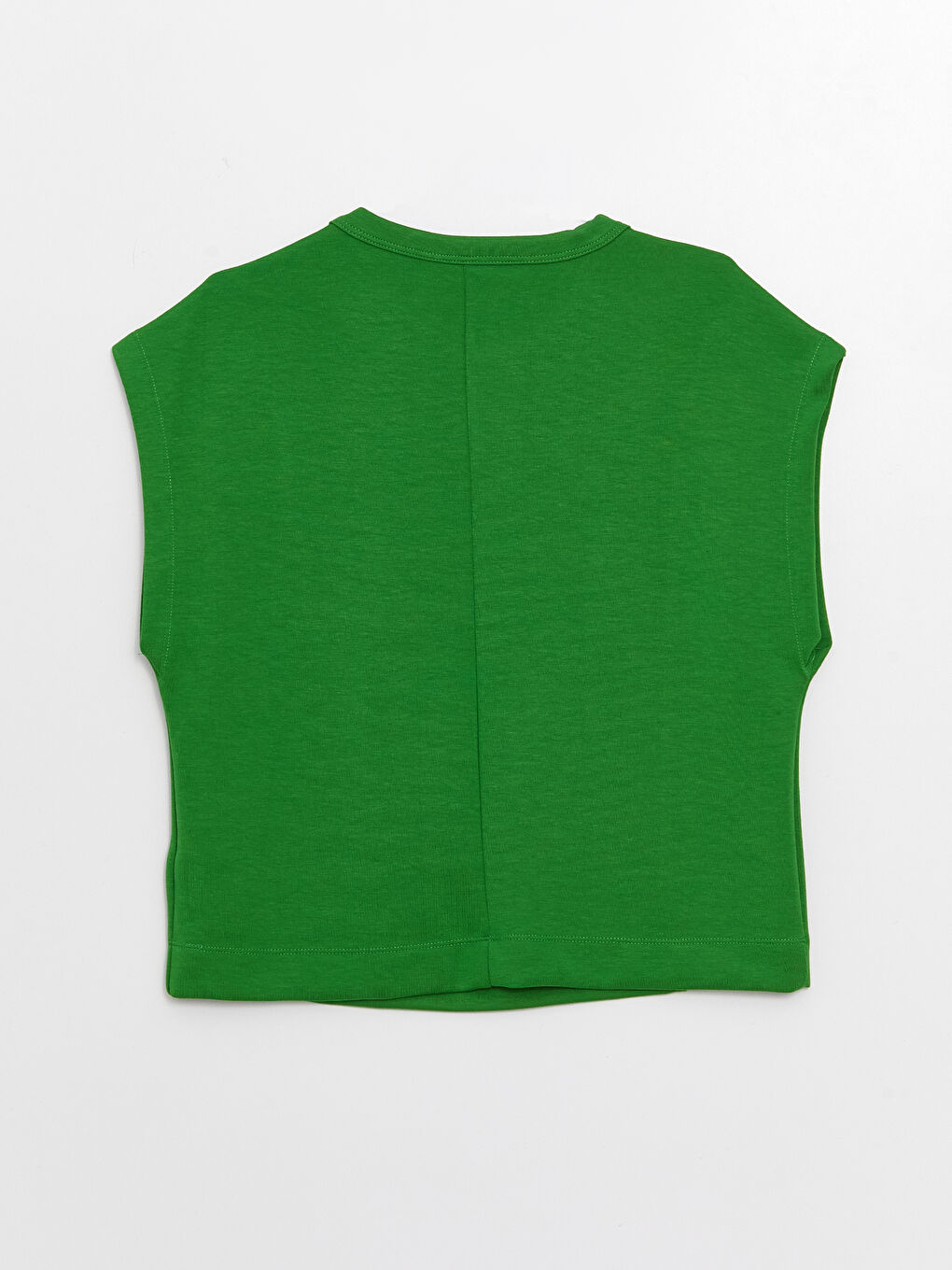 Haut Court Oversize à Manches Courtes Uni pour Femmes Col Rond-6