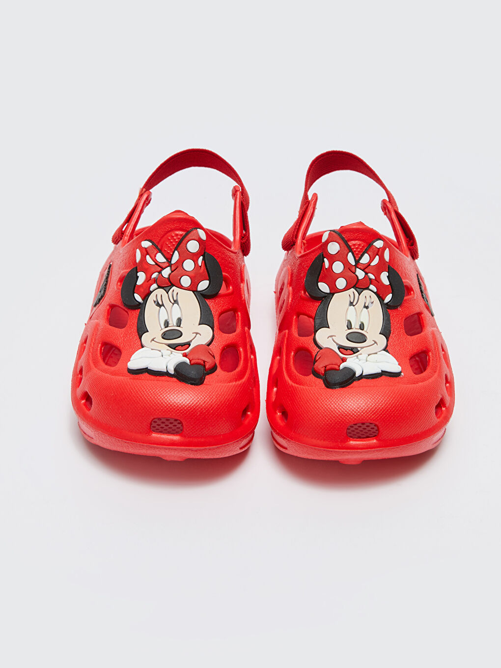 Kırmızı Minnie Mouse Patch Detaylı Kız Bebek Plaj Sandaleti-2