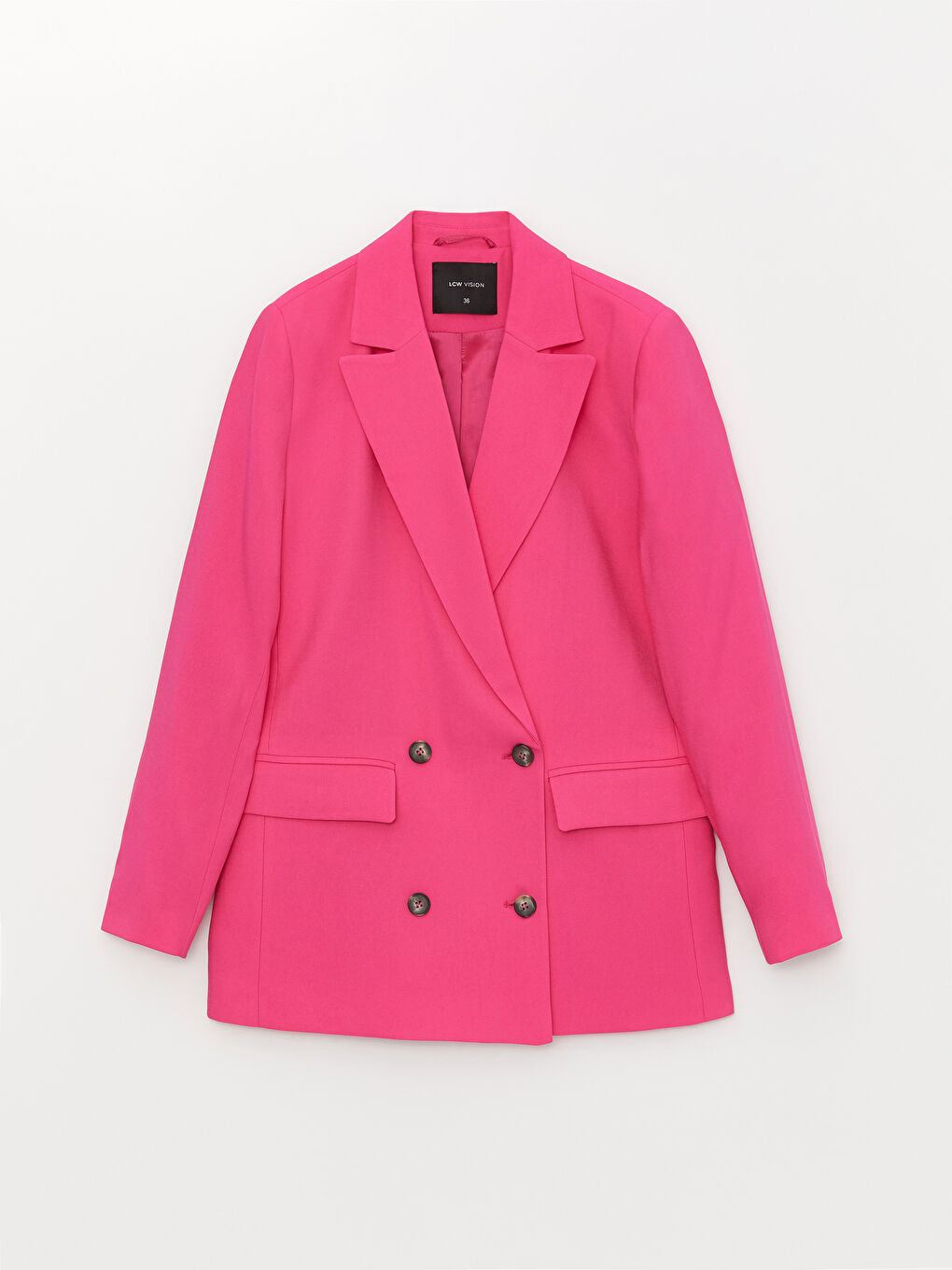Veste Blazer Unie à Manches Longues pour Femmes-5