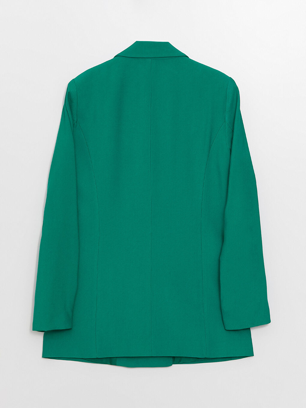 Yeşil Düz Uzun Kollu Kadın Blazer Ceket-7