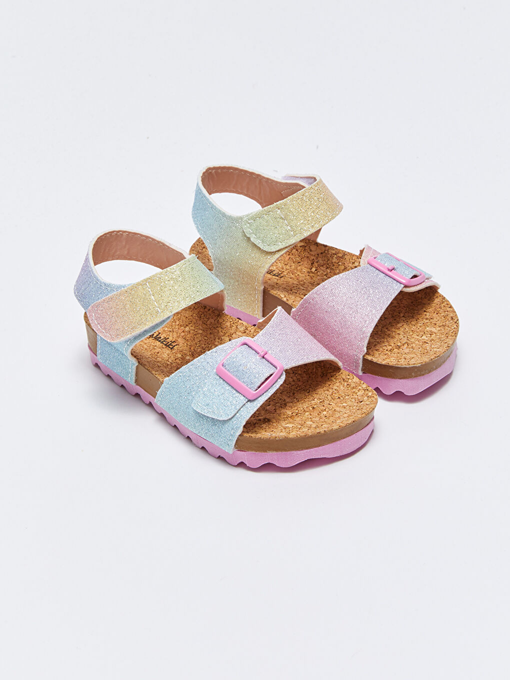 Karışık Cırt Cırtlı Kız Bebek Sandaleti