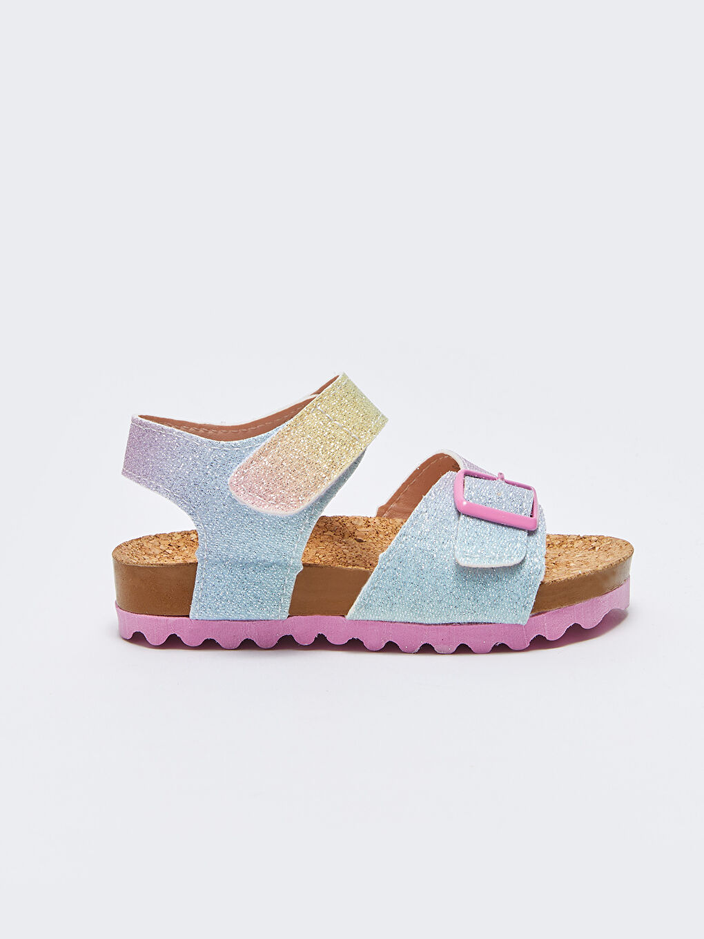 Karışık Cırt Cırtlı Kız Bebek Sandaleti-1