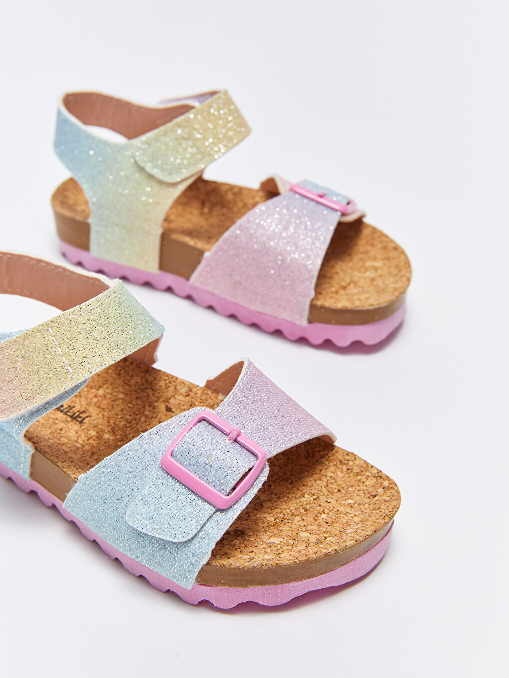 Karışık Cırt Cırtlı Kız Bebek Sandaleti-2