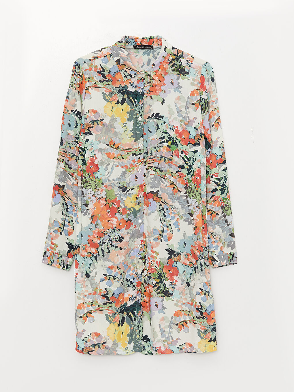 Karışık Desenli Kadın Gömlek Tunik-5