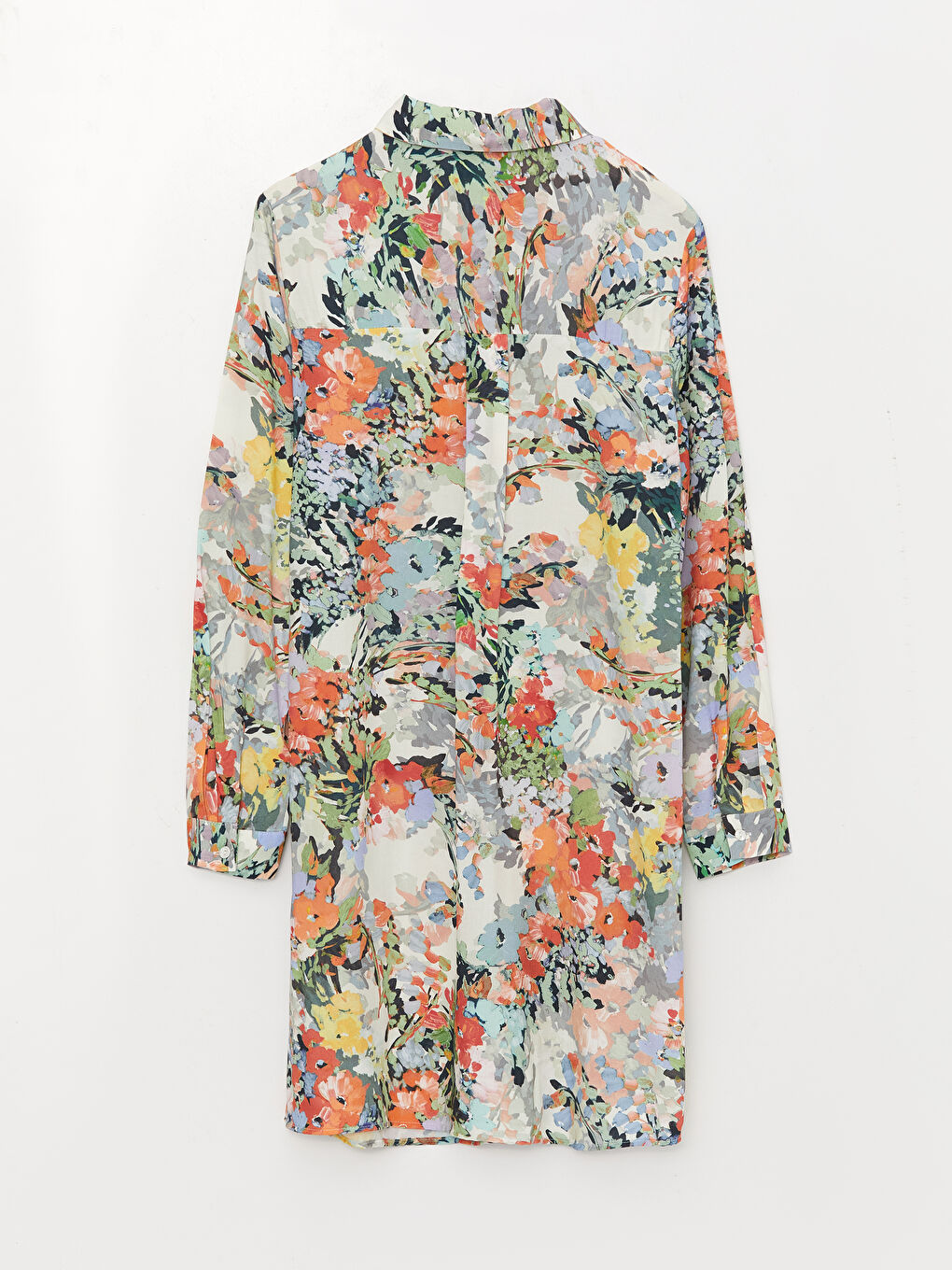 Karışık Desenli Kadın Gömlek Tunik-6