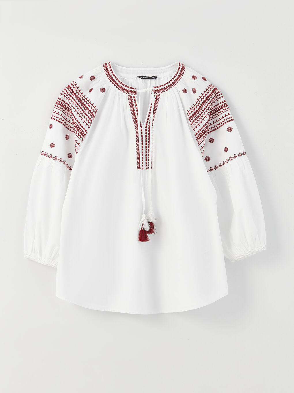 LCWAIKIKI Classic Bagy collar embroidery vual woman blouse -S3G580Z8-LTQ