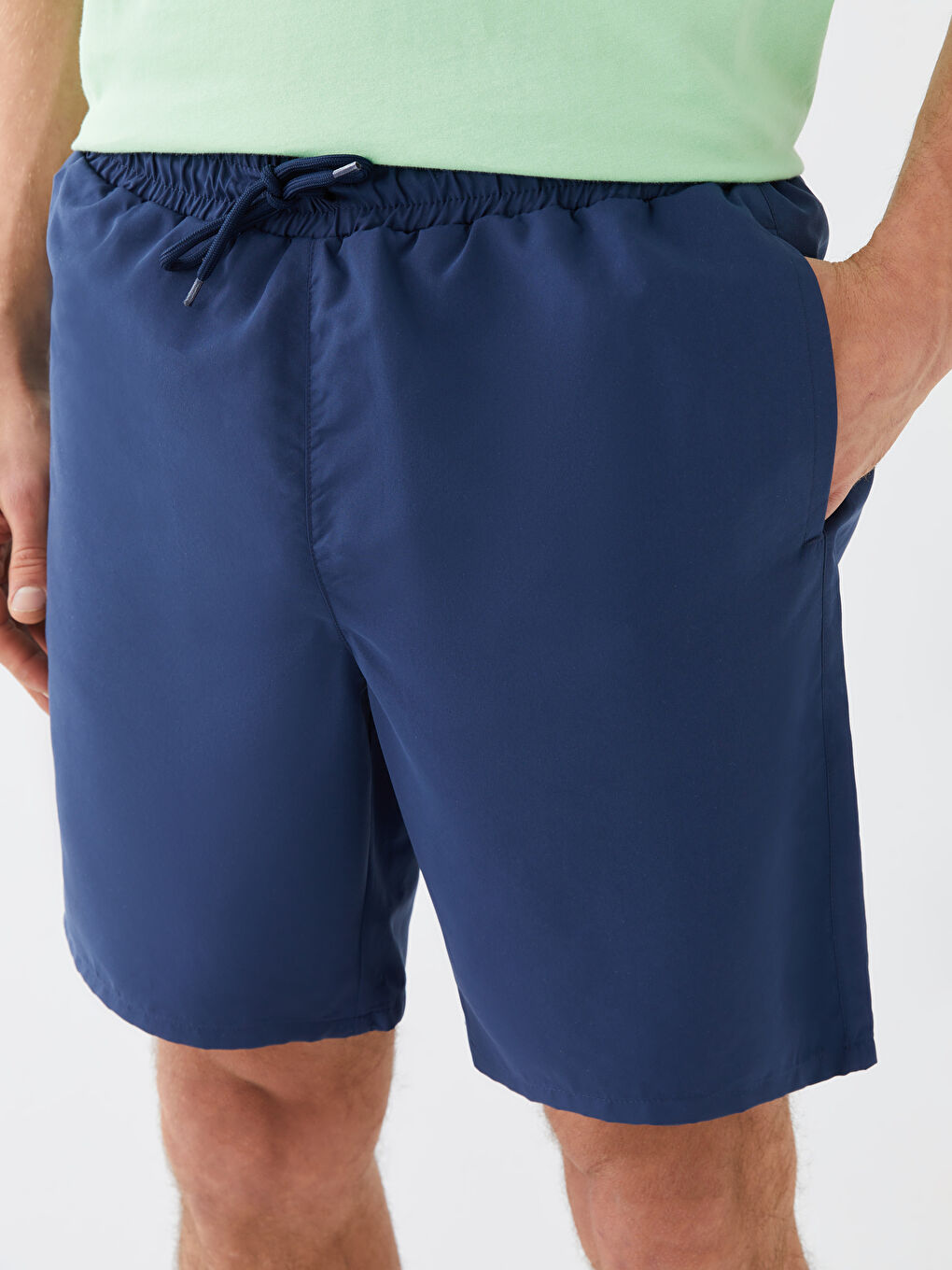 Lacivert Kısa Boy Basic Erkek Deniz Şortu-2