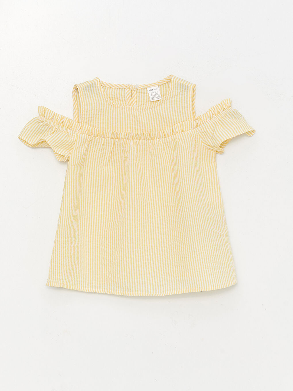 Sarı Bisiklet Yaka Kız Bebek Bluz ve Şort 2'li Takım-4