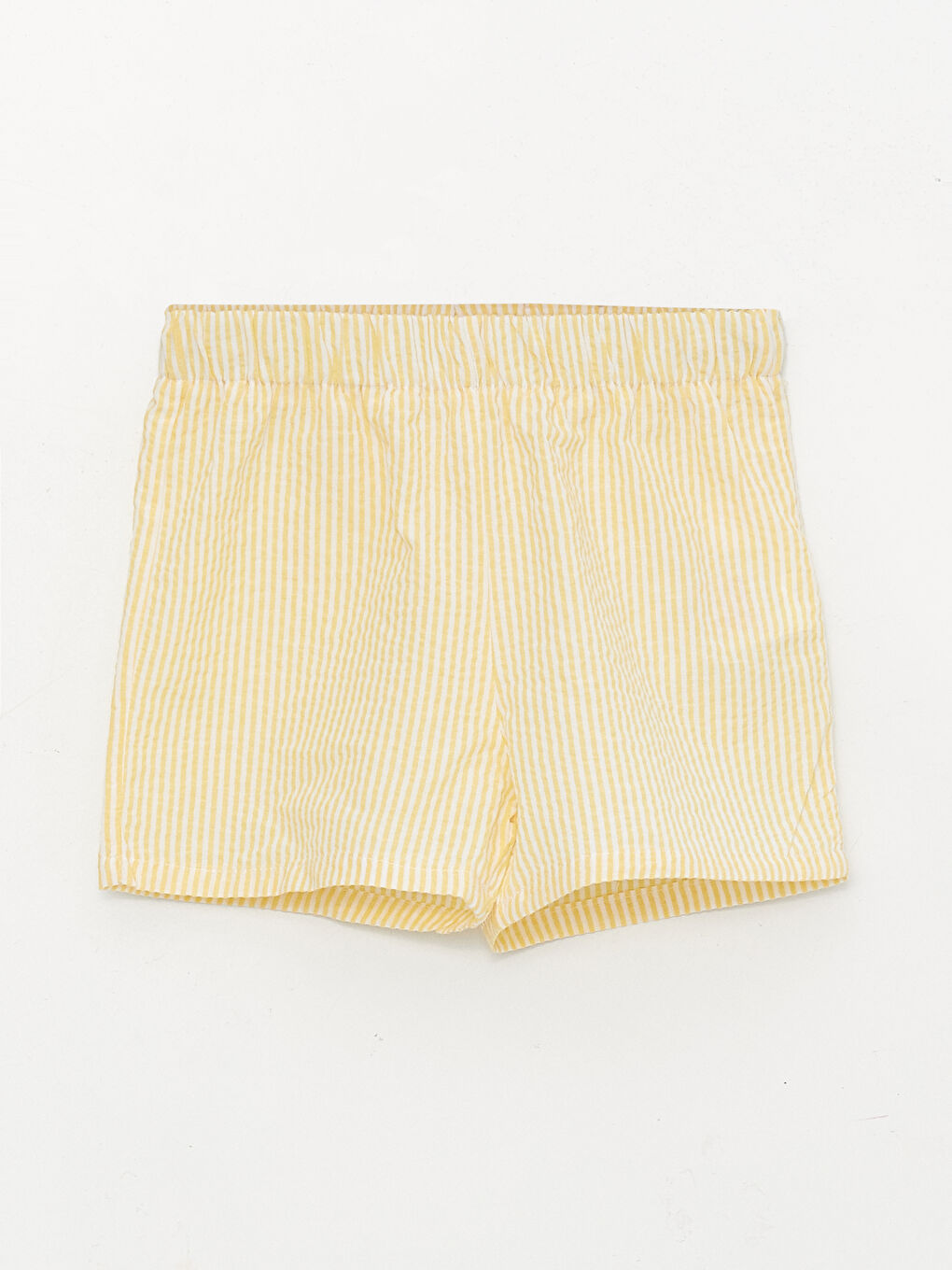 Sarı Bisiklet Yaka Kız Bebek Bluz ve Şort 2'li Takım-6