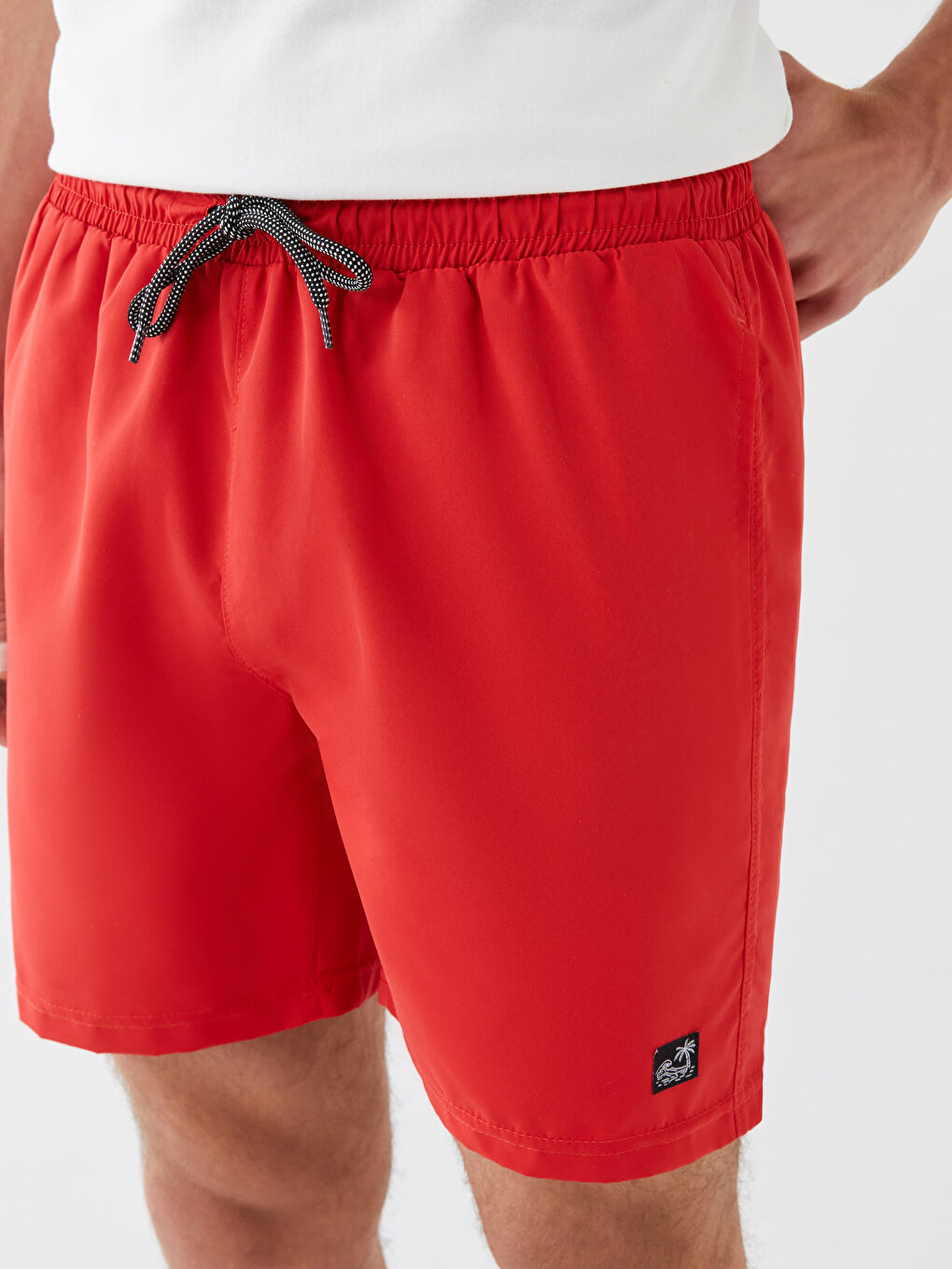 شورت سباحة قصير سادة للرجال-2