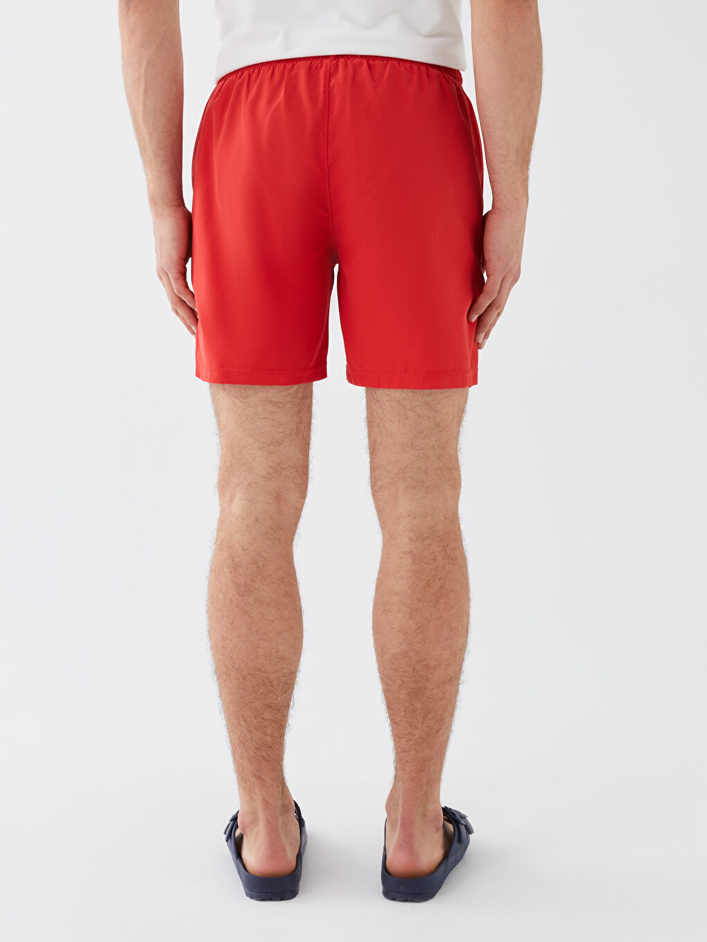 شورت سباحة قصير سادة للرجال-4