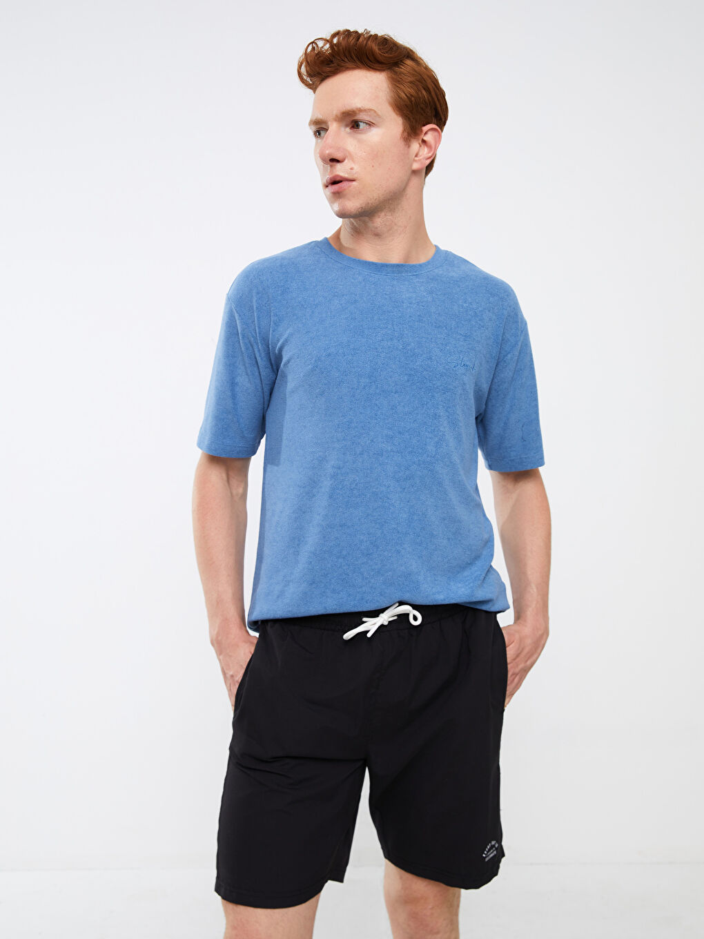 شورت سباحة رجالي مطبوع لحد الركبة-1