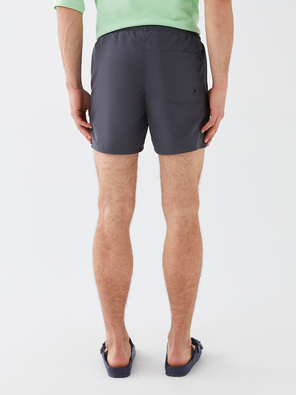 Antrasit Kısa Boy Basic Erkek Deniz Şortu-4