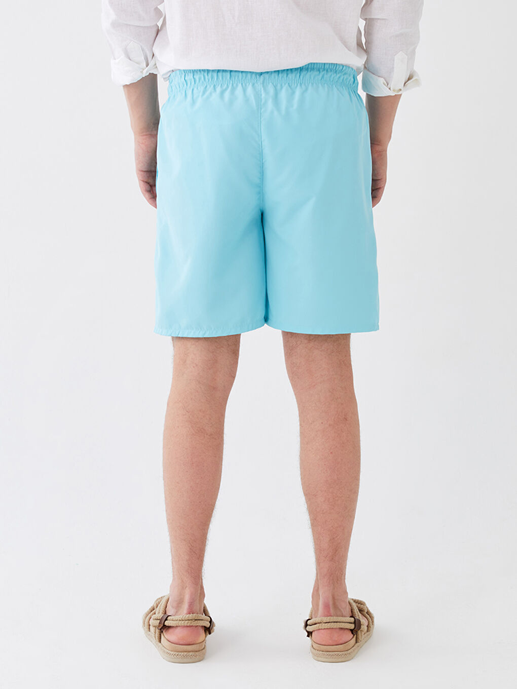 Mavi Kısa Boy Basic Erkek Deniz Şortu-4