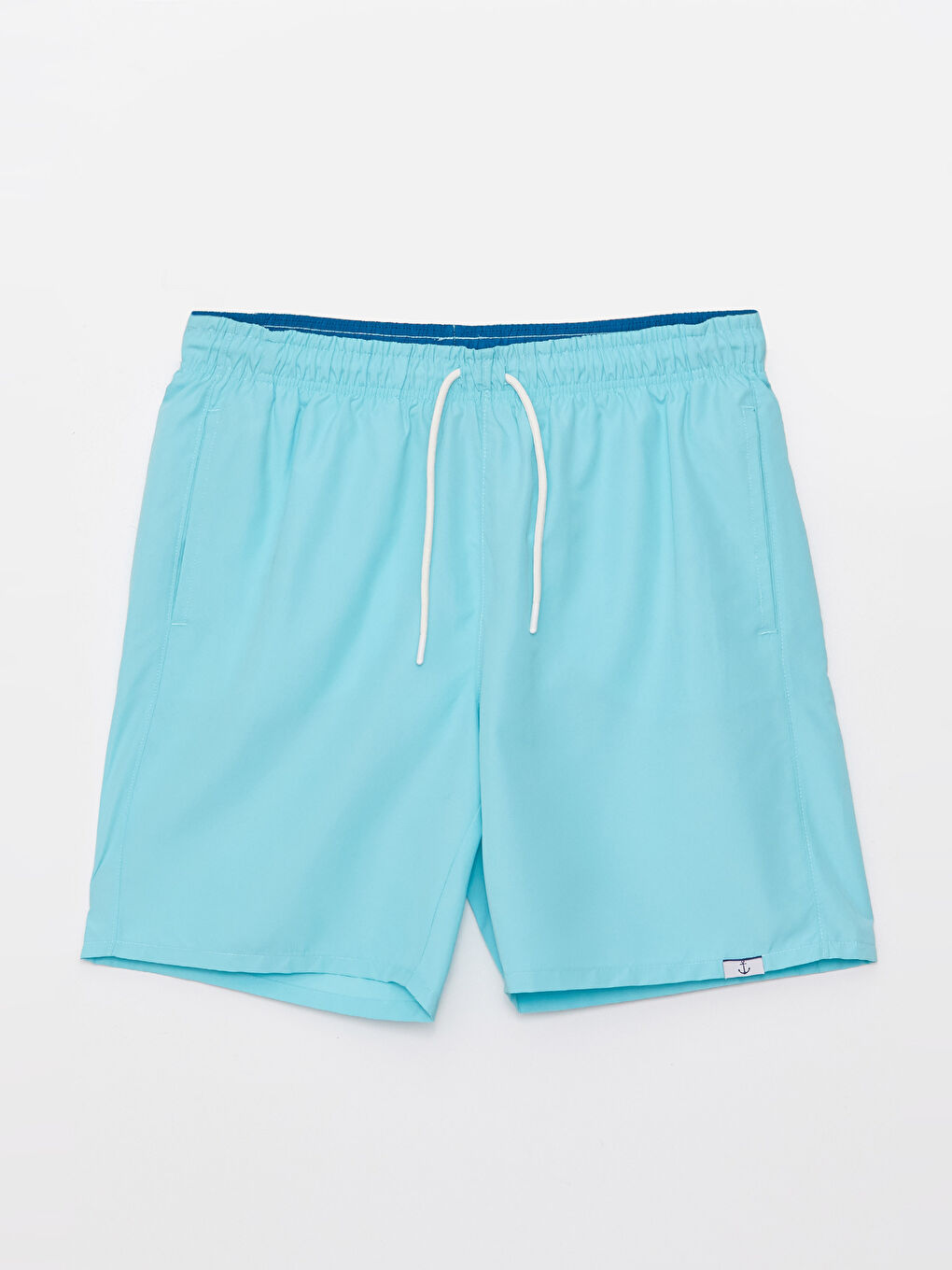 Mavi Kısa Boy Basic Erkek Deniz Şortu-5