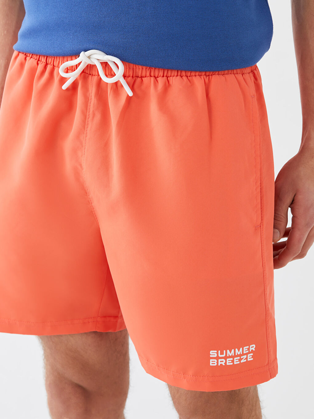 Mercan Kısa Boy Baskılı Erkek Deniz Şortu-2