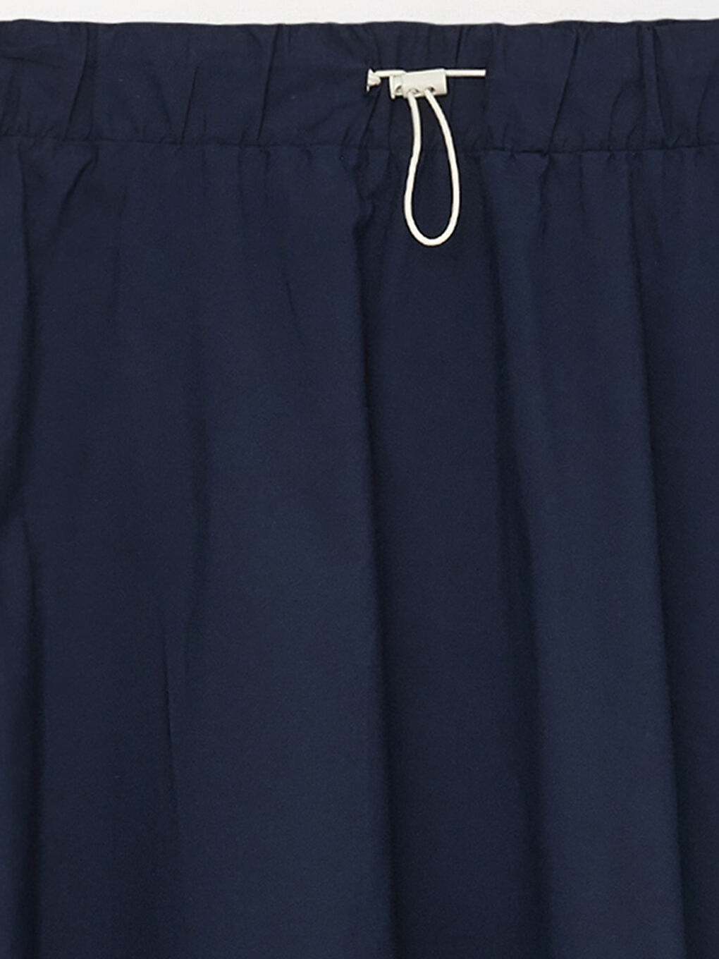 Lacivert Beli Lastikli Rahat Kalıp Kadın Etek-7