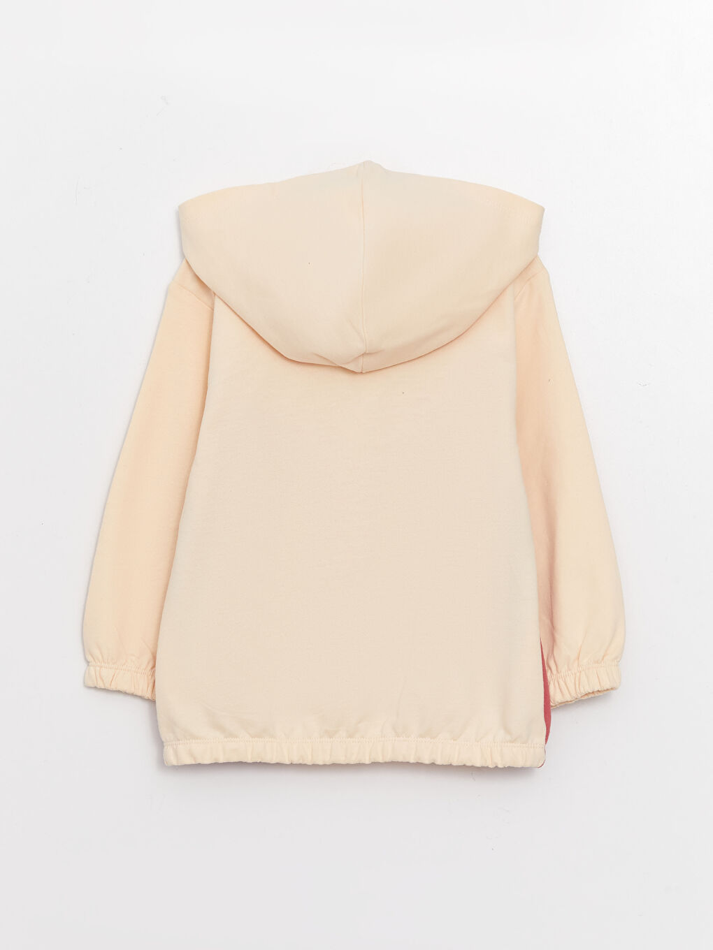 Капюшонды ұзын жеңді қыз балаға арналған түрлі-түсті сыдырмалы свитшот-1