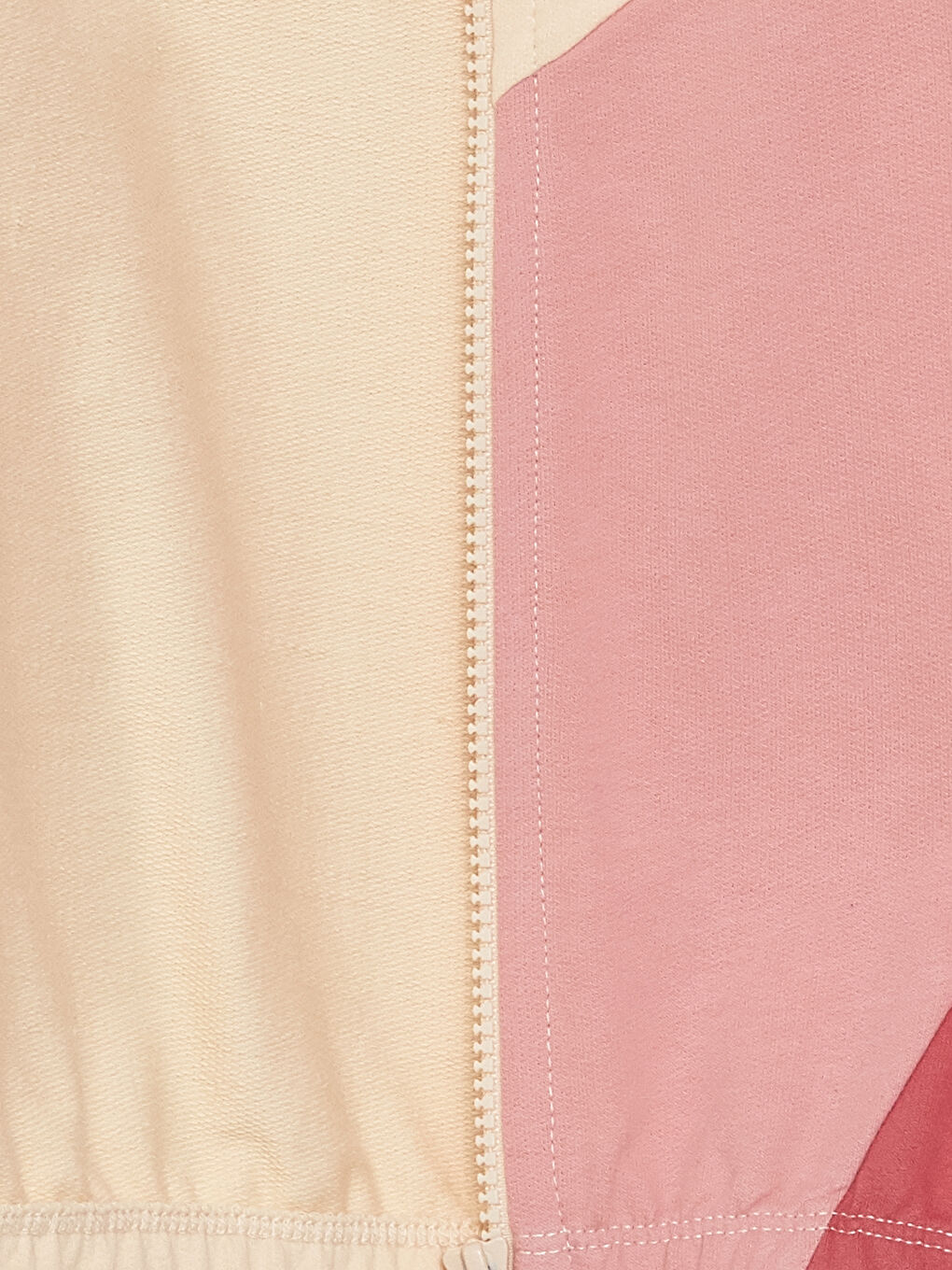 Капюшонды ұзын жеңді қыз балаға арналған түрлі-түсті сыдырмалы свитшот-2