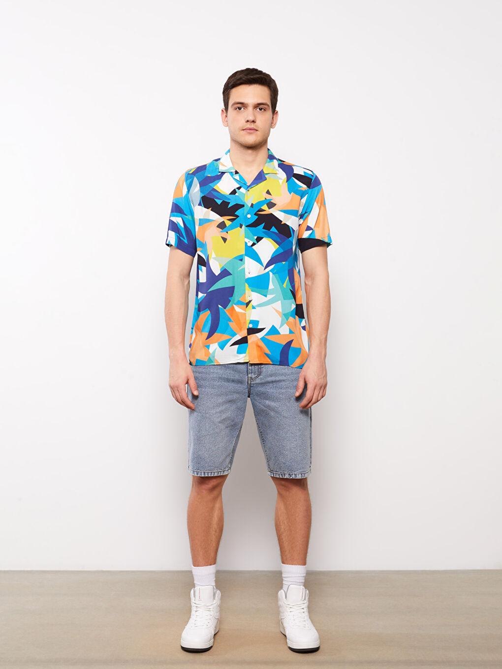 Ерлерге арналған өрнекті вискоза жейде-2