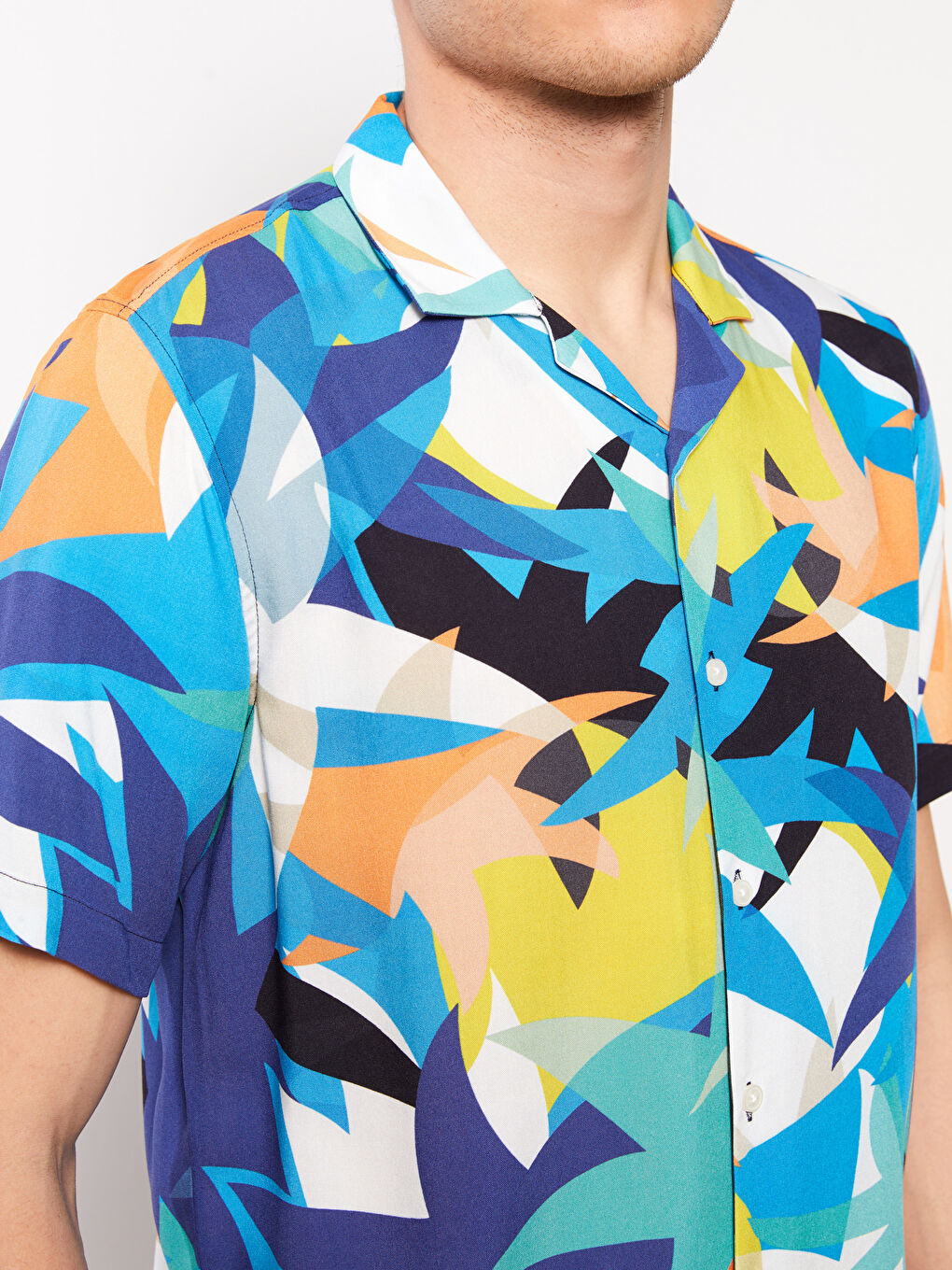 Ерлерге арналған өрнекті вискоза жейде-3