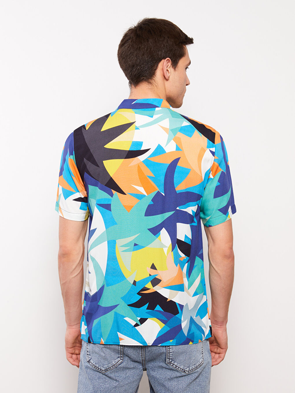 Ерлерге арналған өрнекті вискоза жейде-4