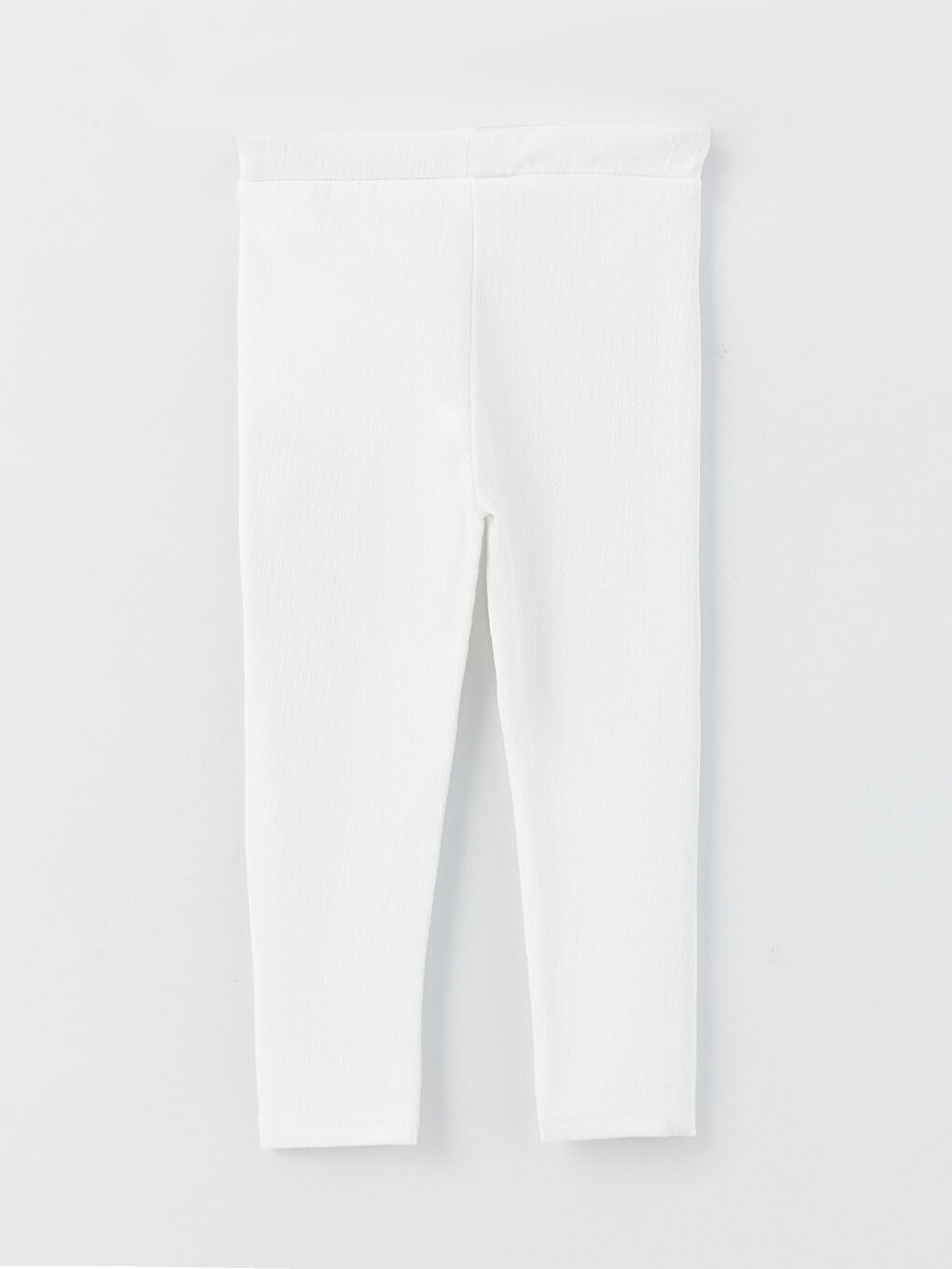 Beyaz Beli Lastikli Basic Kız Bebek Tayt-1