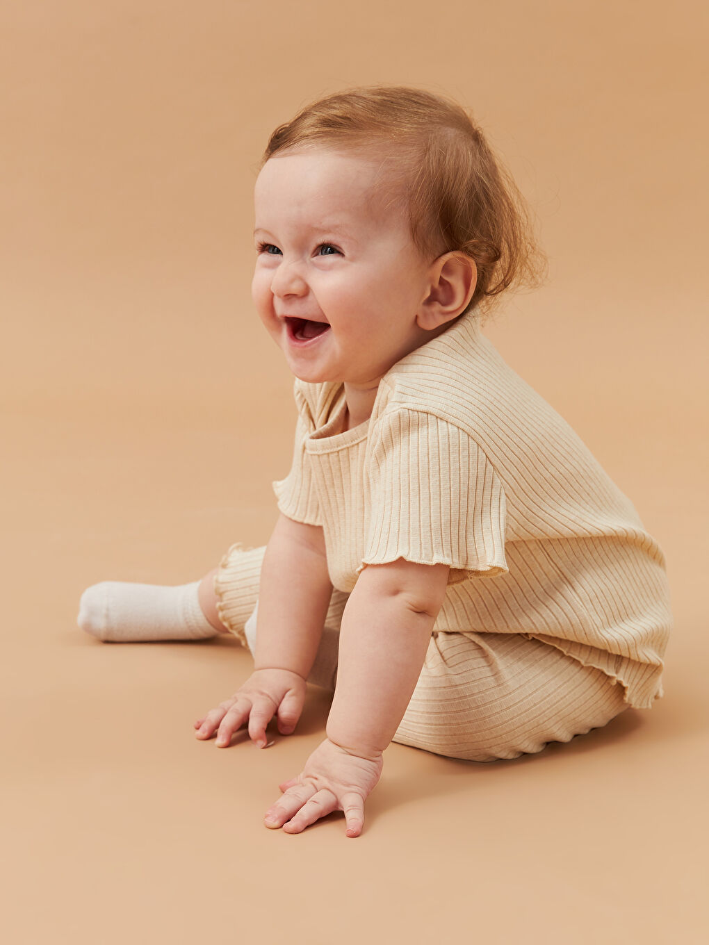 Crew Neck Long Sleeve Printed Baby Girls' Snap Bodysuit and Pants 2 Pack Set-3