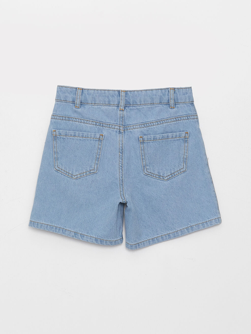 İndigo Minnie Mouse Baskılı Kız Çocuk Jean Şort-1