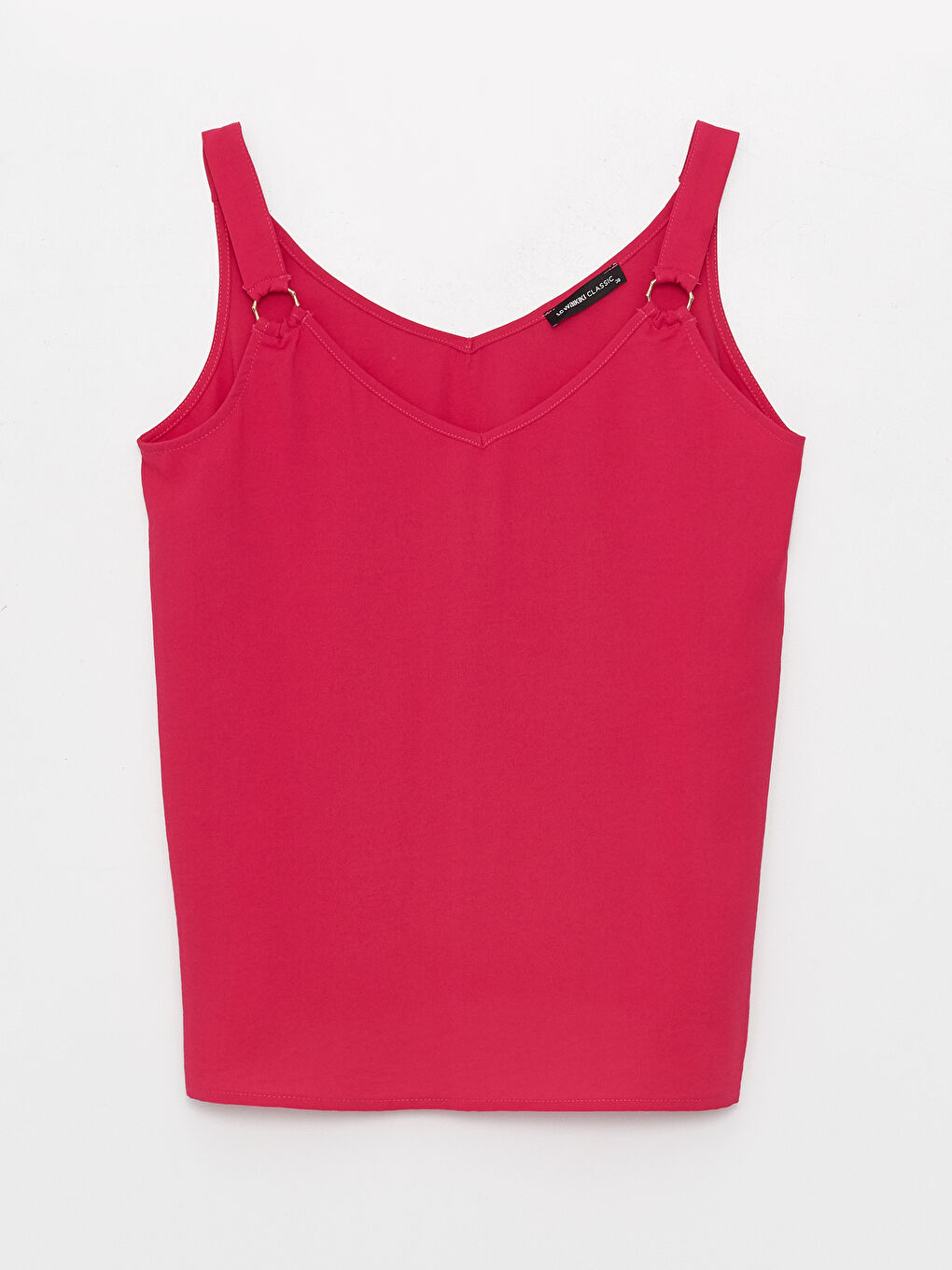 V Neck Plain Strappy Women's Blouse-5