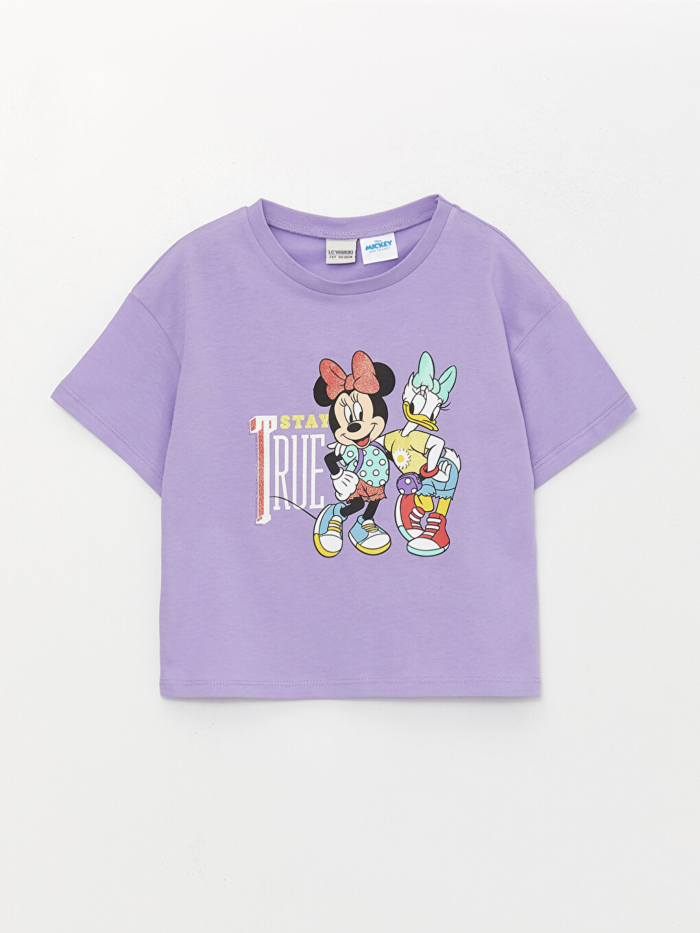LCW Kids Crew Neck Minnie Mouse Printed Short Sleeve Girls' T