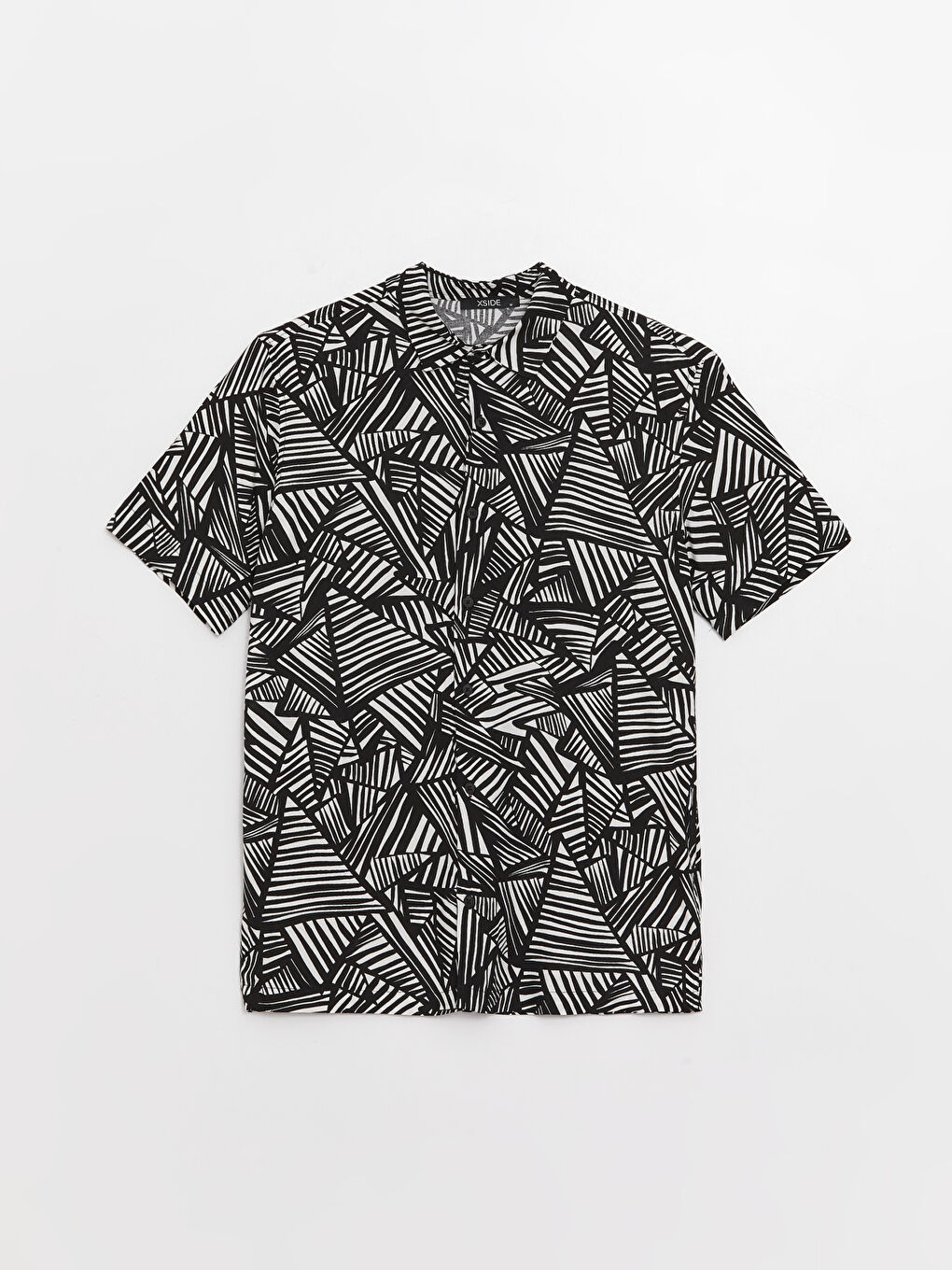 Regular Fit Short Sleeve Patterned Men's Shirt-5