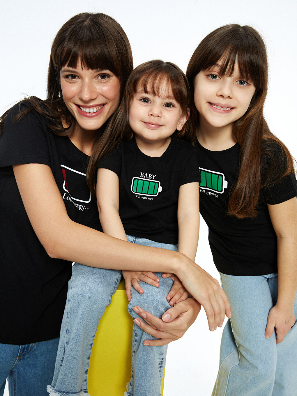 LCW ECO Crew Neck Short Sleeve Printed Baby Girl T-Shirt Mother Daughter Combination -S3G690Z1-CVL