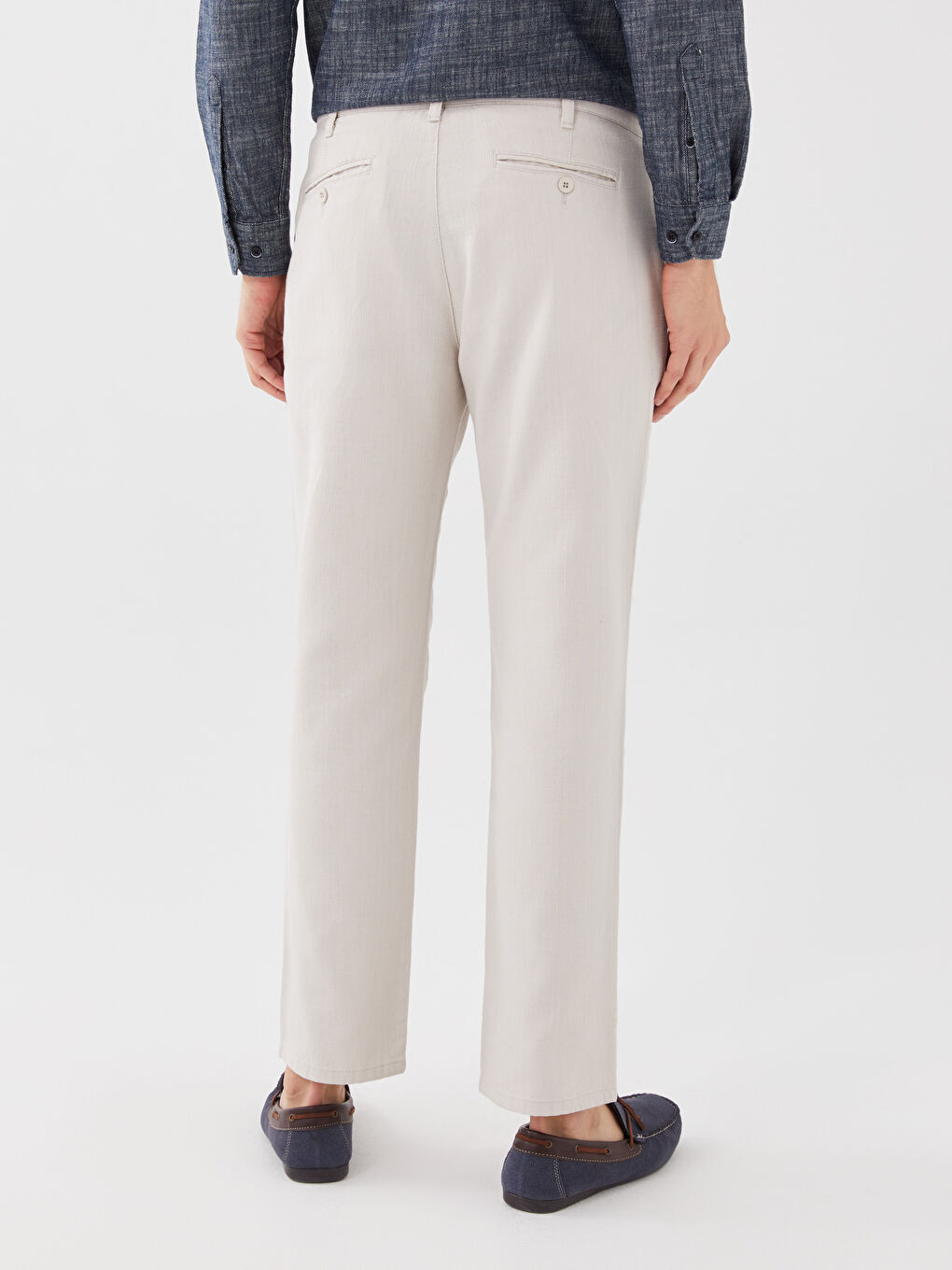 Bej Standart Kalıp Erkek Chino Pantolon-4