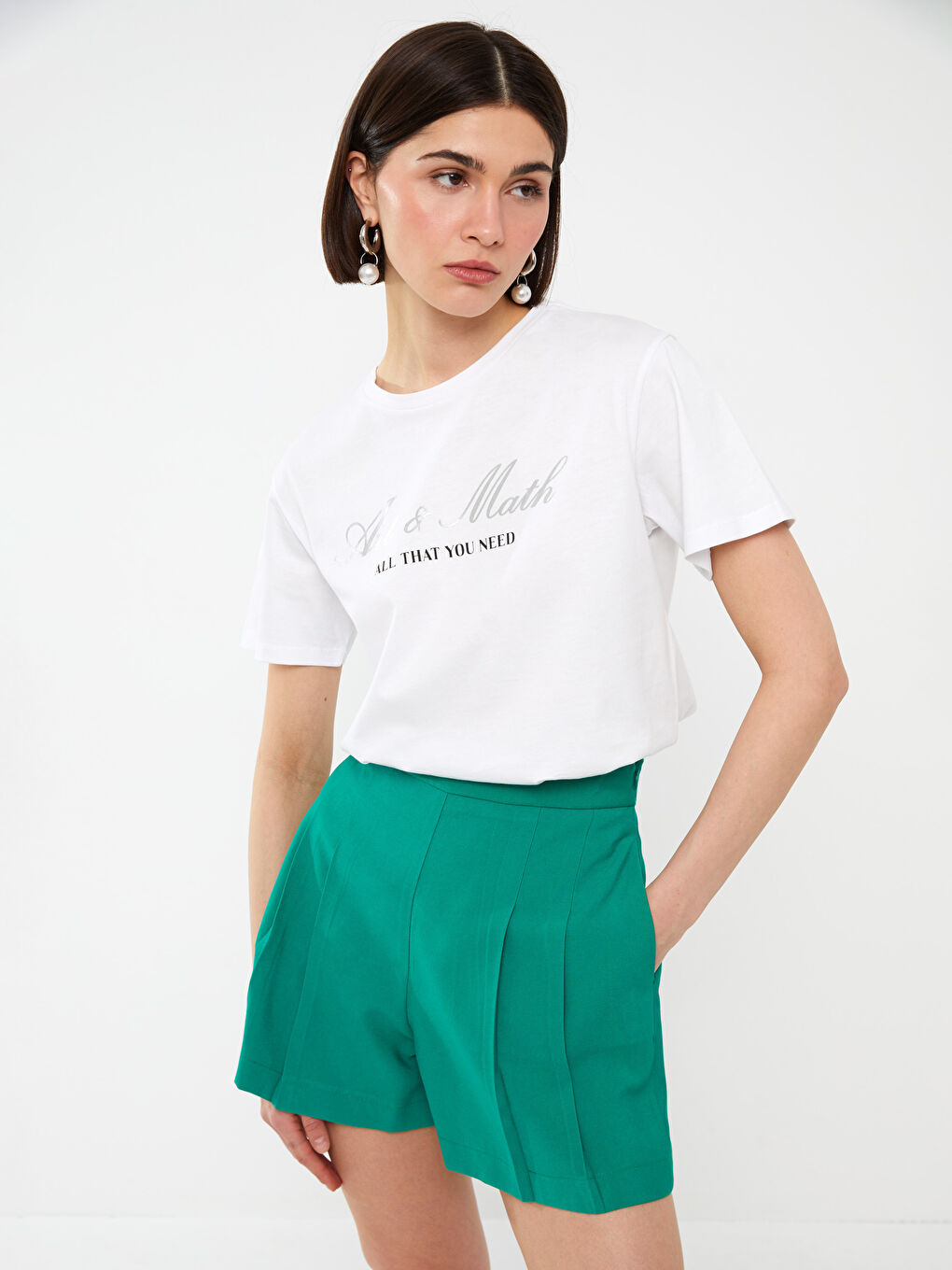 Crew Neck Printed Short Sleeve Women's T-Shirt