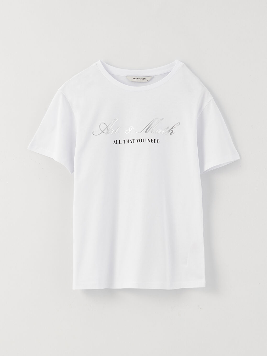 Crew Neck Printed Short Sleeve Women's T-Shirt-5