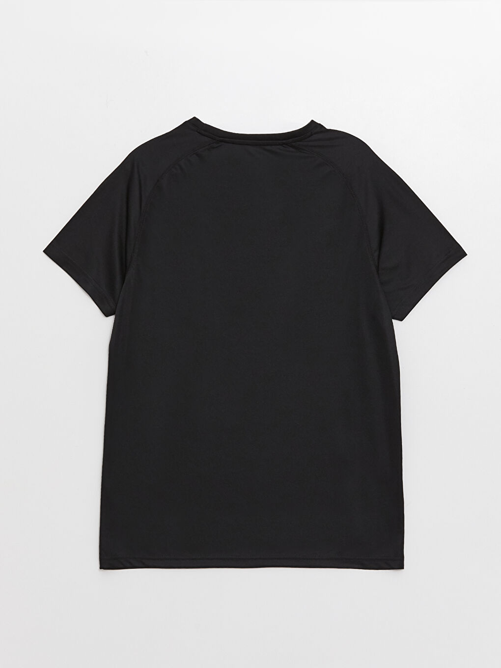 Siyah Bisiklet Yaka Kısa Kollu Baskılı Erkek Tişört-6