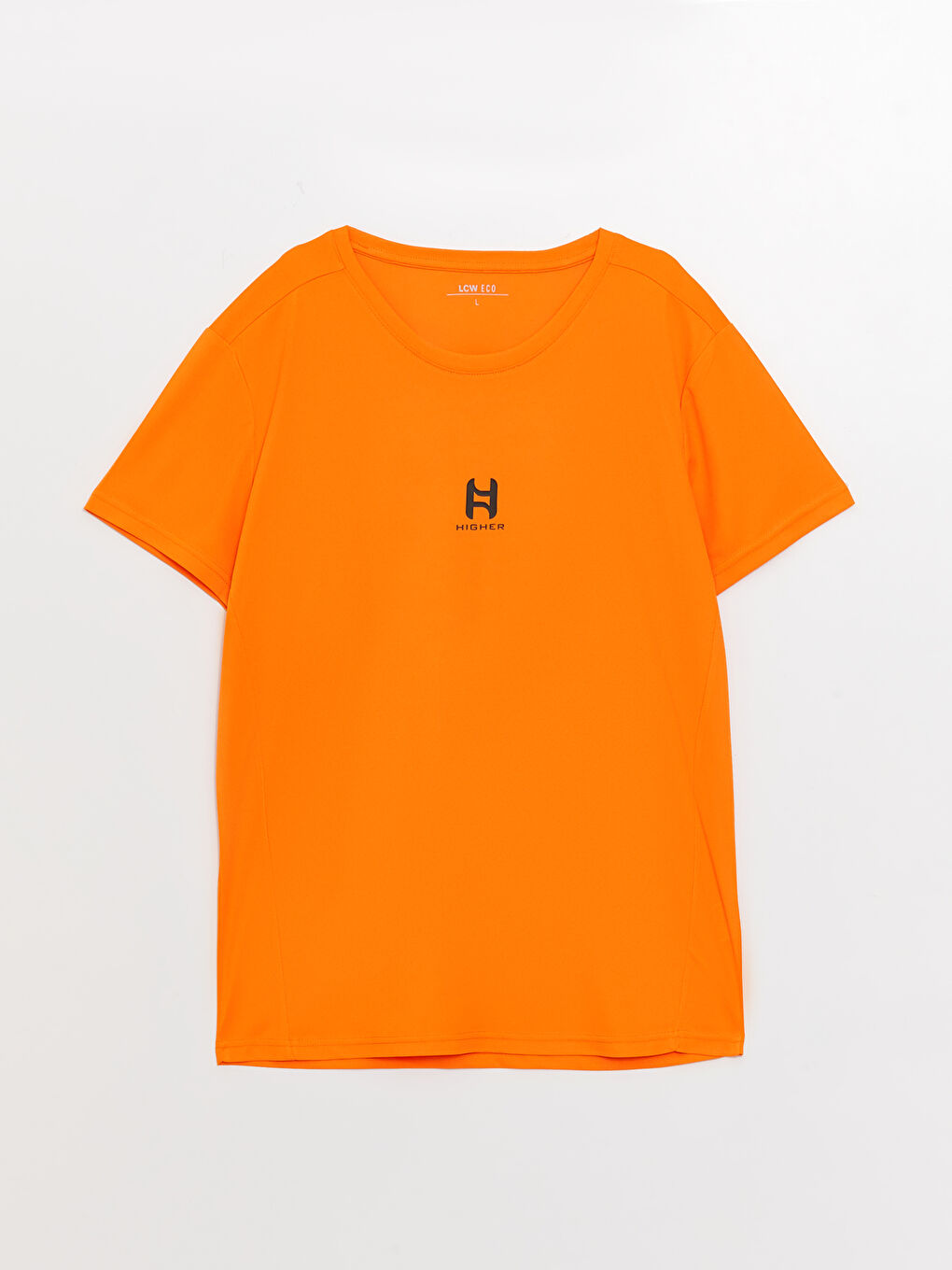 Turuncu Bisiklet Yaka Kısa Kollu Baskılı Erkek Tişört-5